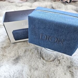Dior Beauty Blue Denim Makeup Pouch